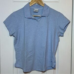 Columbia Blue Collared Womens Sportswear Polo Petite